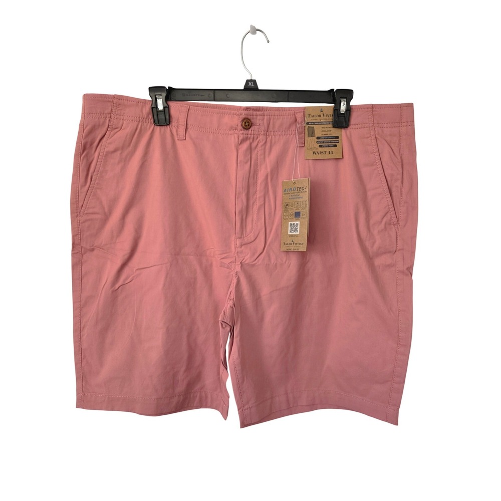 Tailor Vintage New Canaan Modern Slim Fit Airotec Shorts Mens 44 Pink NEW $88